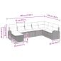 Preview: Gartensofa-set 8 Stk. Schwarz Poly-Rattan