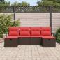 Preview: Sofa Set mit Kissen 5 pcs Poly-Rattan