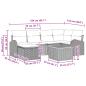 Preview: Gartensofa-set 7 Stk. Schwarz Poly Rattan