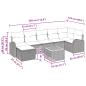 Preview: Gartensofa-set 8 Stk. Schwarz Poly Rattan