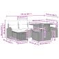 Preview: Garten-Sofa-Set 7 Stk. Schwarz Poly-Rattan
