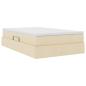 Preview: Aufbewahrungsbett mit Matratze Creme 120 x 190 cm Polyester