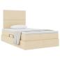 Preview: Aufbewahrungsbett mit Matratze Creme 120 x 190 cm Stoff