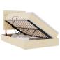 Preview: LED-Speicherbett mit Matratze Creme 120 x 190 cm Stoff