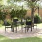 Preview: ARDEBO.de - Garten Essgruppe 5 Stk. Schwarz Poly-Rattan