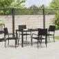 Preview: Garten Essgruppe 5 Stk. Schwarz Poly-Rattan