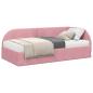 Preview: Eckbettgestell mit Matratze 2 stk. Rosa 90 x 200 cm Samt
