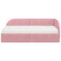 Preview: Eckbettgestell mit Matratze 2 stk. Rosa 90 x 200 cm Samt
