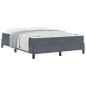 Preview: Boxspringbett mit Matratze Dunkelgrau 160 x 210 cm Stoff