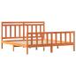 Preview: Bettrahmen mit Kopfteil 2 pcs Wachsbraun 205,5 x 185,5 x 100 cm