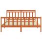 Preview: Bettrahmen mit Kopfteil 2 pcs Wachsbraun 205,5 x 185,5 x 100 cm