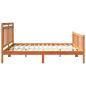 Preview: Bettrahmen mit Kopfteil 2 pcs Wachsbraun 205,5 x 185,5 x 100 cm