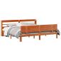 Preview: Bettrahmen mit Regal 2 stk. Wachsbraun Massivholz Kiefer