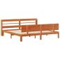 Preview: Bettrahmen mit Regal 2 stk. Wachsbraun Massivholz Kiefer