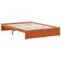 Preview: Bettrahmen mit Schubladen 3 pcs Wachsbraun Massivholz Kiefer