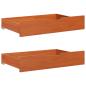 Preview: Bettrahmen mit Schubladen 3 pcs Wachsbraun Massivholz Kiefer