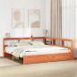 Preview: ARDEBO.de - Bücherregal-Bett Uni 2 stk. Wachsbraun 200 x 200 cm
