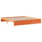 Preview: Bücherregal-Bett Uni 2 stk. Wachsbraun 200 x 200 cm