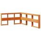 Preview: Bücherregal-Bett Uni 2 stk. Wachsbraun 200 x 160 cm