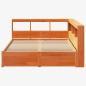 Preview: Bücherregal-Bett Uni 2 stk. Wachsbraun 200 x 160 cm
