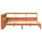 Preview: Bücherregal-Bett Uni 2 stk. Wachsbraun 200 x 160 cm