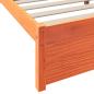 Preview: Bücherregal-Bett Uni 2 stk. Wachsbraun 200 x 160 cm