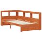 Preview: Bücherregal-Bett mit Kopfteil mit Speicher Massivholz Kiefer