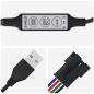 Preview: LED Streifen 12 Stk. Schwarz und Transparent
