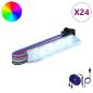 Preview: LED Streifen 12 Stk. Schwarz und Mehrfarbig