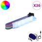 Preview: LED Streifen 12 Stk. Schwarz und Mehrfarbig