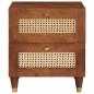 Preview: Nachttisch 2 stk. Braun 40 x 33 x 46 cm Massivholz Akazie