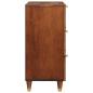 Preview: Sideboard Braun 60 x 33 x 75 cm Massivholz Mango