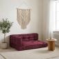 Preview: ARDEBO.de - Pallet Sofa Kissen 3 Stk. Stoff Kastanienbraun 120 x 80 x 38 cm
