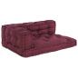 Preview: Pallet Sofa Kissen 3 Stk. Stoff Kastanienbraun 120 x 80 x 38 cm