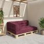 Preview: Pallet Sofa Kissen 3 Stk. Stoff Kastanienbraun 120 x 80 x 38 cm