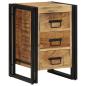 Preview: Nachttisch Braun 40 x 40 x 59 cm Massivholz Mango