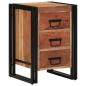 Preview: Nachttisch Braun 40 x 40 x 59 cm Massivholz Akazie