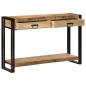 Preview: ARDEBO.de - Konsolentisch mit Regal Braun 120 x 33 x 75 cm Massivholz Mango