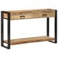 Preview: Konsolentisch mit Regal Braun 120 x 33 x 75 cm Massivholz Mango