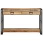 Preview: Konsolentisch mit Regal Braun 120 x 33 x 75 cm Massivholz Mango