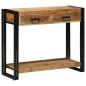 Preview: Konsolentisch mit Regal Braun 90 x 33 x 75 cm Massivholz Mango