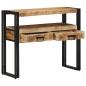 Preview: Konsolentisch mit Regal Braun 90 x 33 x 75 cm Massivholz Mango