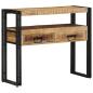 Preview: Konsolentisch mit Regal Braun 90 x 33 x 75 cm Massivholz Mango