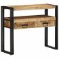 Preview: Konsolentisch mit Regal Braun 90 x 33 x 75 cm Massivholz Mango