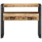 Preview: Konsolentisch mit Regal Braun 90 x 33 x 75 cm Massivholz Mango