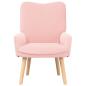Preview: Sessel Rosa 63 x 67 x 94 cm Schafstoff und Sperrholz