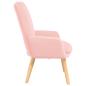 Preview: Sessel Rosa 63 x 67 x 94 cm Schafstoff und Sperrholz