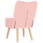Preview: Sessel Rosa 63 x 67 x 94 cm Schafstoff und Sperrholz