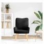 Preview: Sessel Schwarz 63 x 67 x 94 cm Schafstoff und Sperrholz