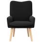 Preview: Sessel Schwarz 63 x 67 x 94 cm Schafstoff und Sperrholz